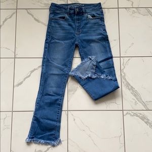 American Eagle Hi-Rise Crop Flare Jeans